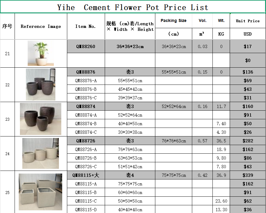 Cement Flower Pot